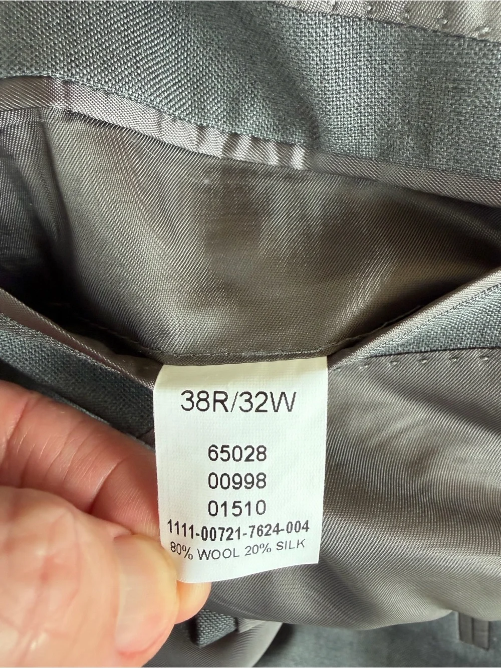 Jos. A. Bank Gray Two-Button suit 38R/32